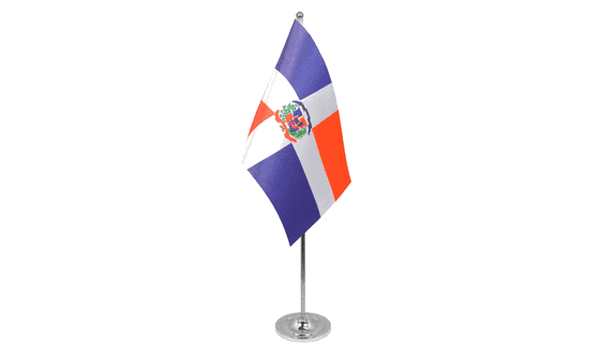 Dominican Republic Satin Table Flag